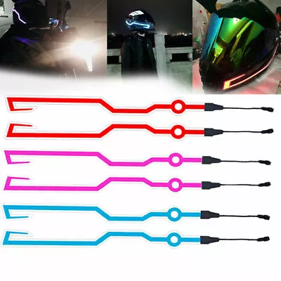 Motorcycle Helmet LED Light Strip Night Riding Signal Light Sticker With 3 Modes • $9.99