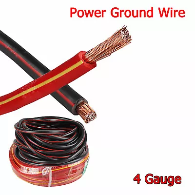 4 AWG Battery Cable Red Black Power Wire AWG CCA Automotive Truck Boat Solar Lot • $13.01