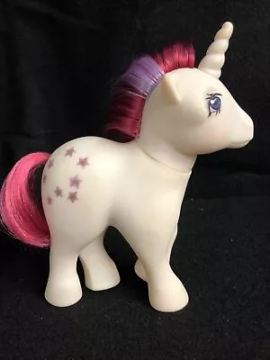 Vintage G1 My Little Pony Moondancer 1983 Cut Hair Glitter Cutie Mark Unicorn • $11