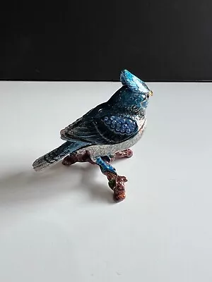 Bejeweled Hinged Trinket/Jeweled Blue Bird FREE Shipping • $29.99