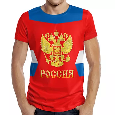 ALEXANDER OVECHKIN # 8 TEAM RUSSIA  FULL PRINT T SHIRT Size XL • $36.41