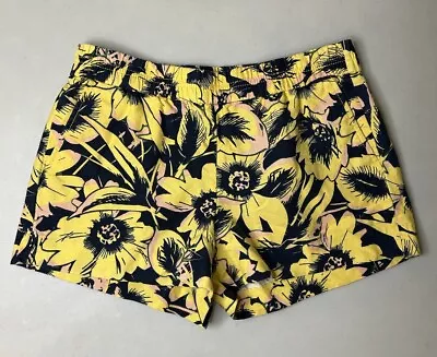 J. Crew Shorts Women’s Sunflowers Floral Chino Linen Blend Size 2 • $18