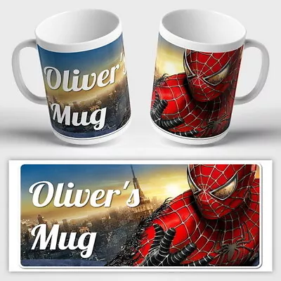 MARVEL PERSONALISED Mug Ceramic Or Unbreakable Avengers Spider-Man Super Heroes • £8.99