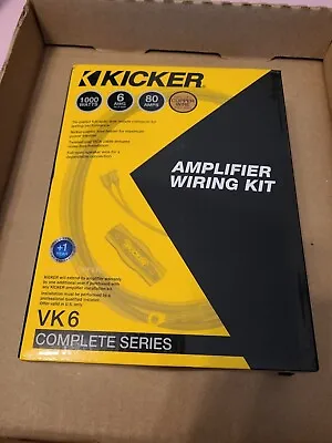 NEW KICKER 47VK6 6AWG 6 Gauge 6 AWG Amplifier Amp Installation Wire Kit 6GA VK6 • $40