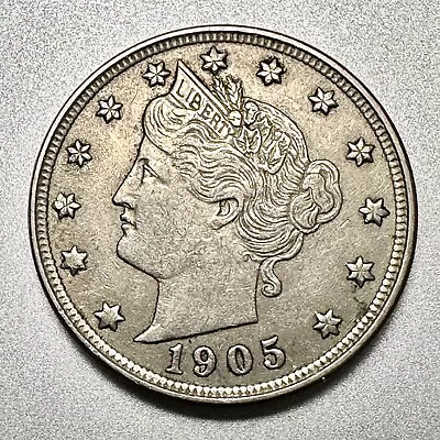 1905  Liberty V Nickel   Xf/au   #5620 • $38