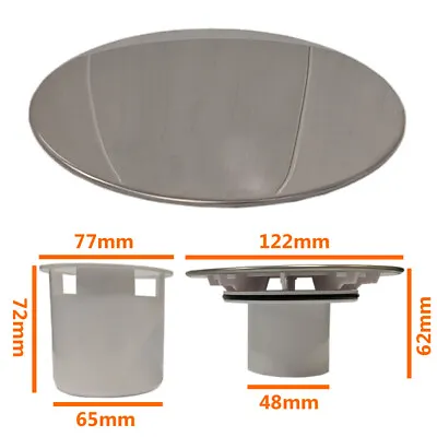 £7.90 • Buy 120mm Shower Drain Waste Replacement Chrome Cap/Tube/Sediment Cup For 90mm Waste