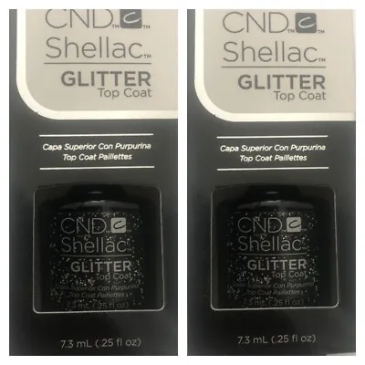 £13.95 • Buy CND SHELLAC GEL NAIL POLISH Glitter Top Coat 7.3ml 