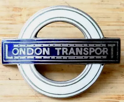 LONDON TRANSPORT STAFF BLUE & WHITE CAP BADGE. Lacks 1 Lug • £14.99