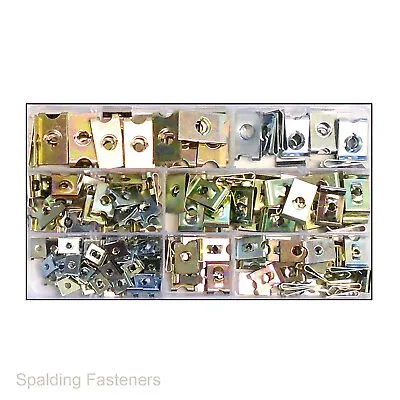 £6.01 • Buy Zinc Plated Speed Clips U Nuts (Spire Clips) Assorted Box & Individual Sizes