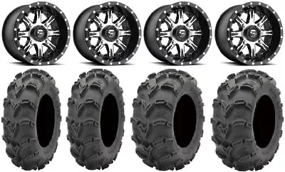 Fuel Nutz Black 14  Wheels 28  Mud Lite XL Tires Kawasaki Brute Force IRS • $1237.60