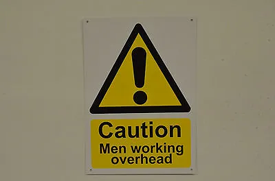 £1.99 • Buy CAUTION MEN WORKING OVERHEAD A4 Sign Or Sticker Danger Construction Scaffolding