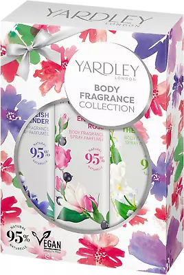 Yardley Traditional Body Spray Set 3x75ml - Christmas Gift - Gift For Her - Bir • £9.47