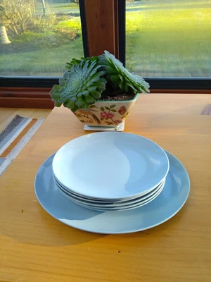 £20 • Buy Vintage Gaydon Melmex Pale Blue - 6 X Side Plates & 1 X  Cake Plate - VW Camper