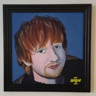 Ed Sheeran Acrylic Portrait Painting. Original Artwork. 30cm X 30cm • £110