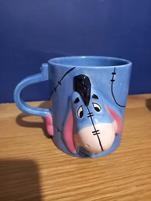 Disney Store  Eeyore 3D Face Shaped Ceramic Mug Cup • £5