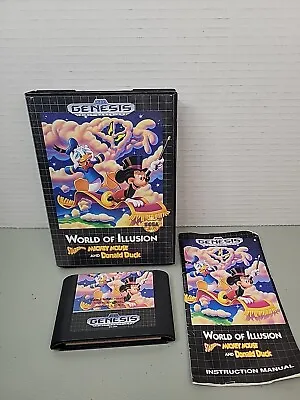 World Of Illusion Starring Mickey Mouse & Donald Duck Sega Genesis Complete CIB • $29.99