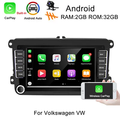 7  Android 13.0 Car Stereo Player GPS Radio Navi Carplay For VW CC Passat Polo • $132.99
