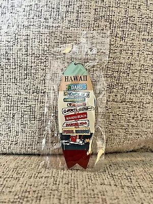 Vintage Keychain Hawaii Wood Surfboard Souvenir Keyring Oahu • $3.99