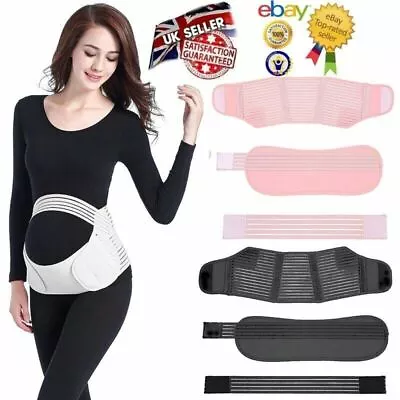 UK Maternity Pregnancy Belt Lumbar Back Support Waist Band Belly Bump Brace • £8.49