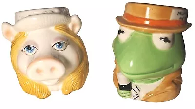 Vintage Kermit The Frog Miss Piggy Henson Sigma Ceramic Muppet News Mugs • $23.15