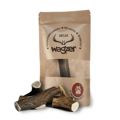 £0.01 • Buy Wagzer Red Deer Antler Dog Chews | Medium 70-110g (3 Pack)