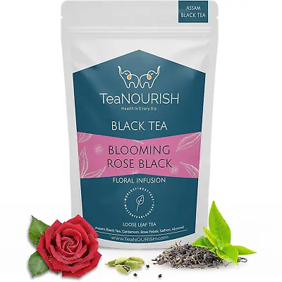 $20.36 • Buy TeaNOURISH Blooming Rose Black Tea | Unblended Loose Leaf Tea | Robust & | Assam