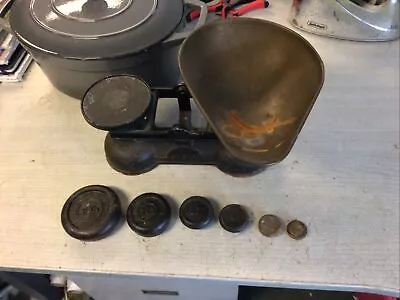 £14 • Buy Salter Cast Iron Kitchen Scales And Set Of Weights