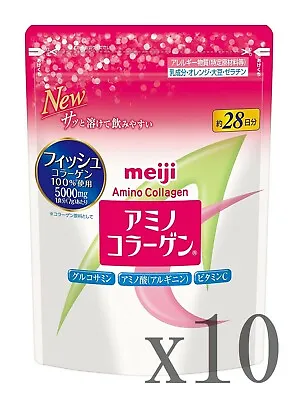 New10-White Packs! Meiji Amino Collagen Powder 28days(196g) X10refills • $228.98