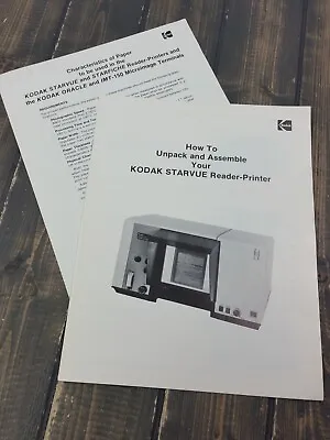 Kodak Starvue Reader Microfiche Viewer Unpack And Assemble Reader Instructions • $19.99