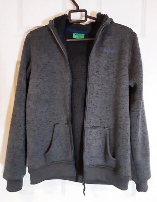 £10 • Buy Mountain Warehouse Nevis Fur Lined Grey Hoodie Hoody Jacket 13 Years 163cm