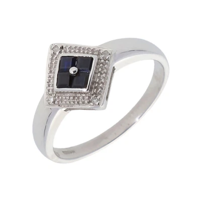 $343.12 • Buy New 9ct White Gold Sapphire & Diamond Cluster Dress Ring Size: N 9ct Gold For...