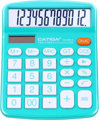 £14.06 • Buy DESKTOP CALCULATOR CD-2786 LIGHT BLUE 12 Digit Large Display Sensitive Buttons