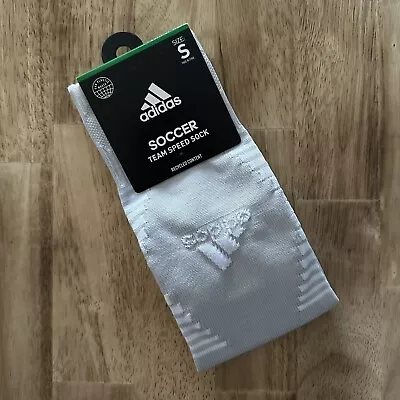 Adidas Soccer Team Speed Over The Calf Socks OTC Grey White Size S • $14.95