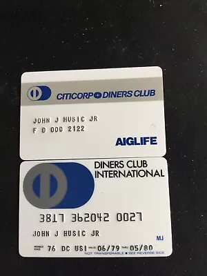 Vintage Diners Club International Credit Card Exp 05/80 And Life Card • $18.50