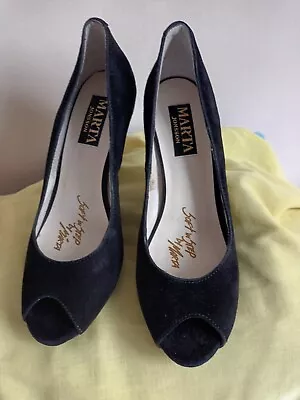  Marta Jonsson Ladies  Size 6 Black Elegant Peep Toe Shoes. WORN ONCE !!! • £20