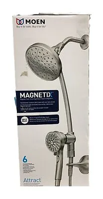 MOEN Attract W/ Magnetix 6-Spray Patterns 6.75 In. Wall Mount Dual Shower Heads • $99.95