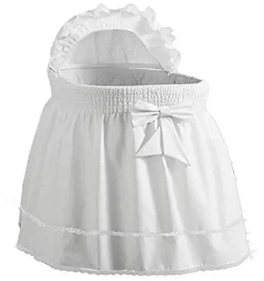 Babydoll Bedding Precious Bassinet Liner/Skirt & Hood Color: White - Size: 17... • $111.17