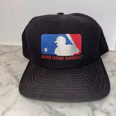 RARE MLB Umpire Hat Vintage 80s New Era Pro Model Batter Man Logo Snapback Cap • $109