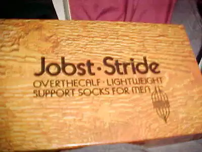 PAIR NIP ViNTAGE JOBST STRIDE LIGHTWT SUPPORT SOCKS FOR MEN LEG NAVY MED • $23.99