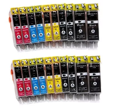 20 XL Ink Cartridge For Canon Pixma MG5200 MG5250 MG5350 MG6150 MG6220 MG6250 • £16.99