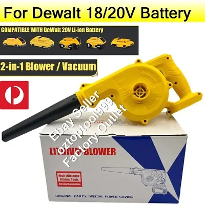 【2in1】Cordless Leaf Blower For Dewalt 20V Battery Electric Leaf Blower & Vacuum • $48.59