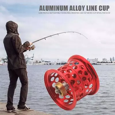 Low Profile Casting Fishing Reel Modified Line Cup For DAIWA Steez (Red) • $24.69