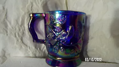 Mosser Art Glass Carnival Cup Blue • $24.95