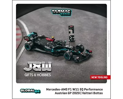 Tarmac Works Mercedes-AMG F1 W11 EQ Austrian GP2020 Winner V Bottas 1/64 • $12.99