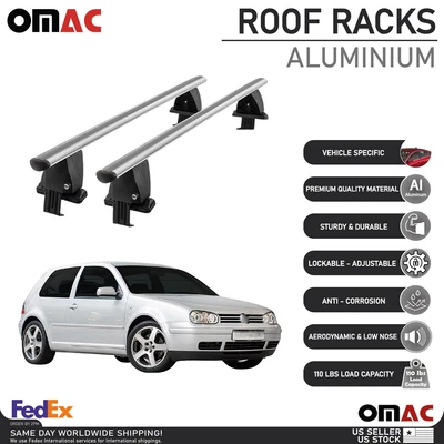 $249.90 • Buy Roof Rack Crossbar Luggage Carrier For VW Golf 3 MK4 Door Hatchback 1999-2006