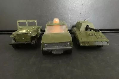 Lot Of 3 Vintage Matchbox Lesney S.P. Gun Police Patrol Jeep Military Vehicles • $0.99