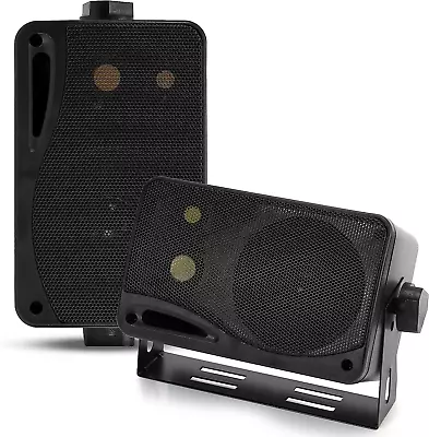 3-Way Indoor Outdoor Speaker System - 3.5 Inch 200W Pair Of Mini Box ... • $55.76