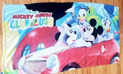 Mickey Mouse Clubhouse Franco Vtg Beach Towel Minnie Daffy Daisy Mickey In Car  • $10.95