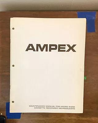 Ampex Micro 24 32 Tape Recorder / Player Service Manual *Original* • $19.97