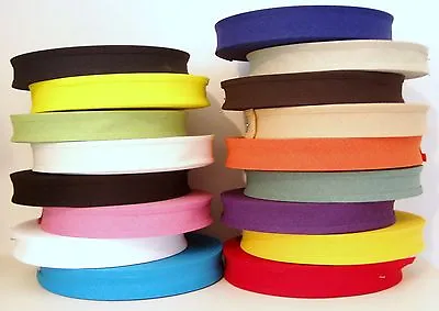 Cotton Bias Binding 50mt X 25mm (1 ) Full Reel  ~ Choice Of Colours • £9.45